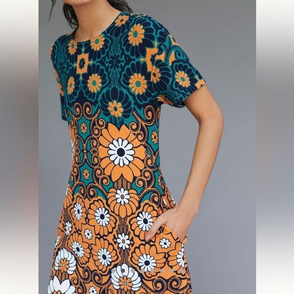 Anthropologie Multicolor Floral Dress - Picture 6 of 7